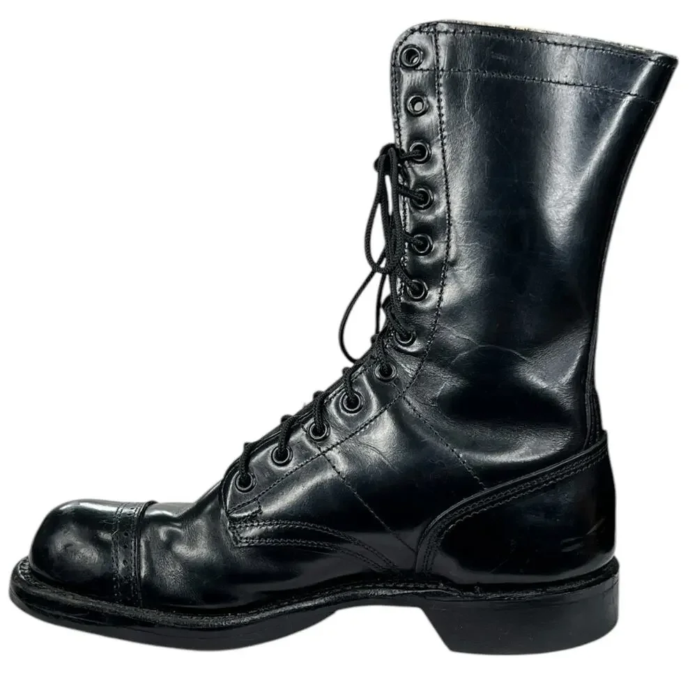Vintage Corcoran Men's Narrow Cap Toe Black Leather 1500 Jump Boots Size 6.5 C